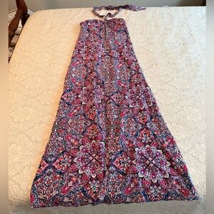 New Without Tags Alice & Trixie Silk Maxi Halter Dress Size Small